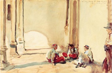  singer pintura - Un cuartel español John Singer Sargent